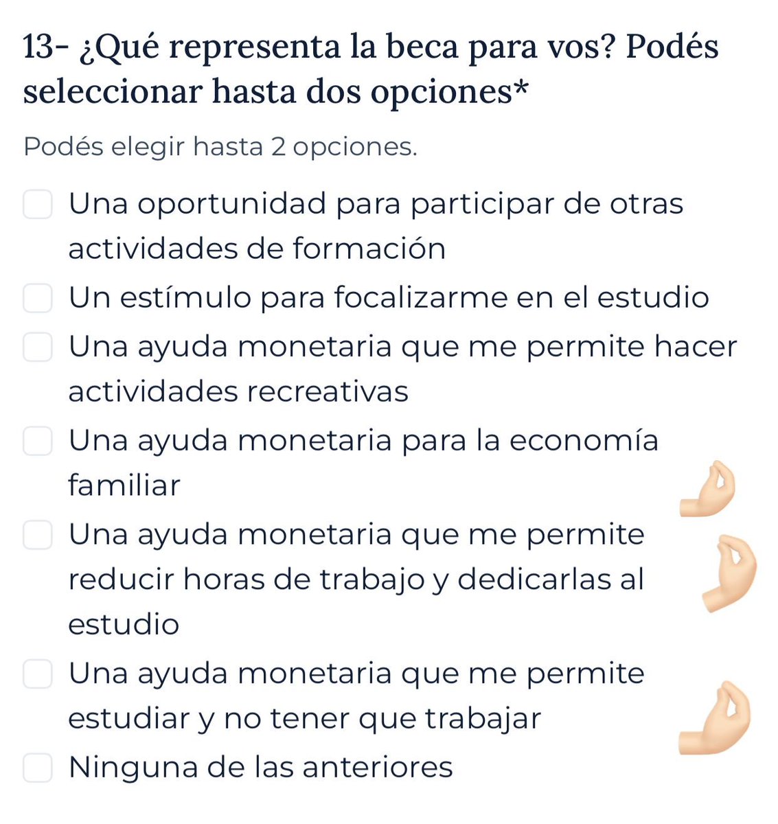 las preguntas que te hacen en la encuesta del progresar jajdjska sisi sabes que con $35.000 deje de trabajar para dedicarme a los estudios