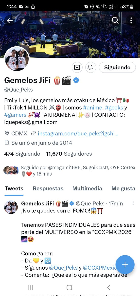 lalosuperxd's tweet photo. @Que_Peks @CCXPMexico Me gustaría ir el día sábado https://t.co/Eb4W1QeIuZ