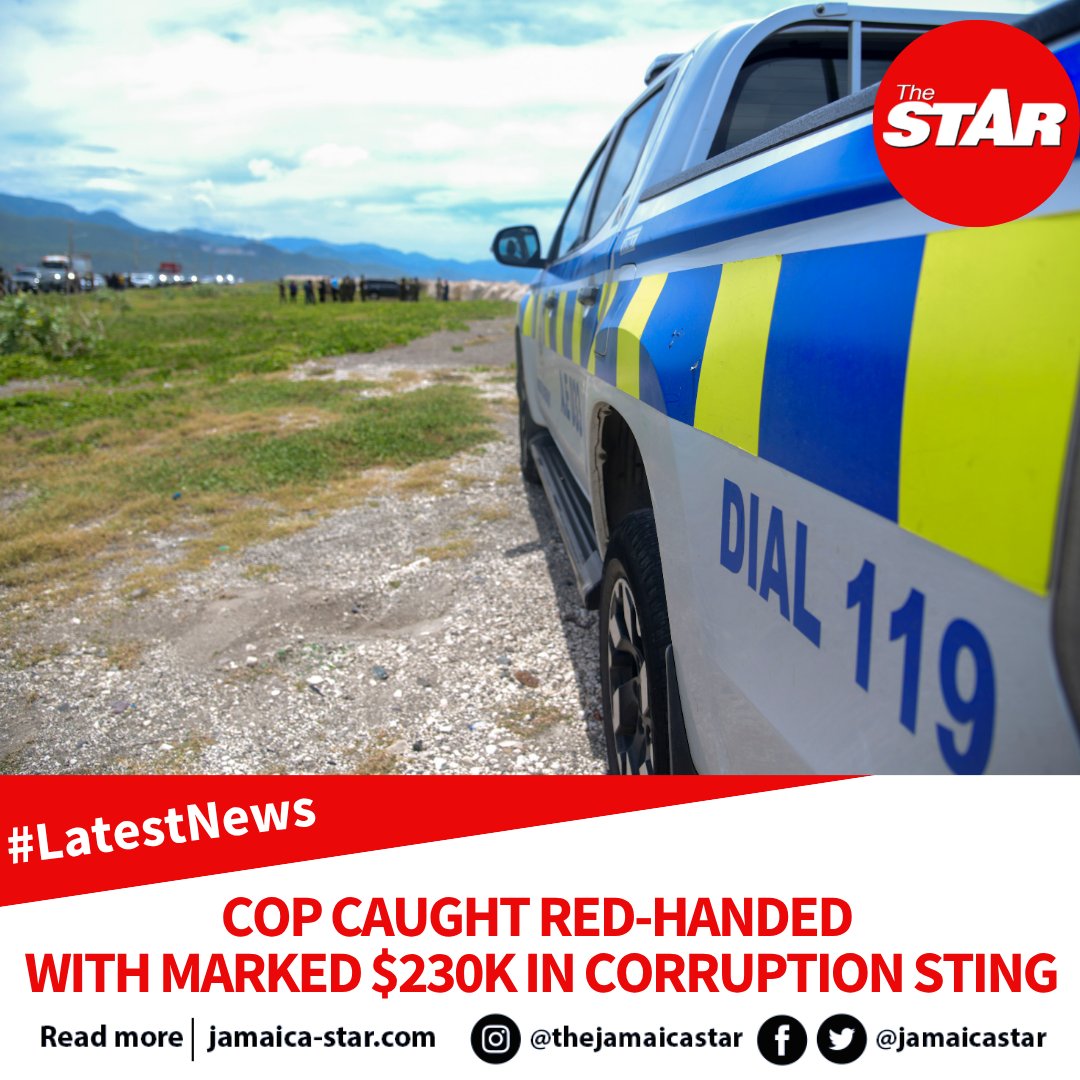 jamaicastar's tweet image. #LatestNews: A St Ann policeman is now in custody after he was allegedly caught red-handed collecting marked cash from a motorist in a brazen corruption sting.

READ MORE: jamaica-star.com/article/news/2…
