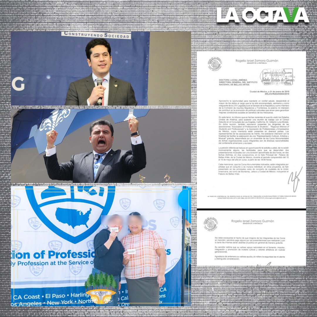 Periodista revela que exsenador de Morena fue quien pidió homenaje a Naasón Joaquín en Bellas Artes en 2019

El documento compartido por <a href="/LaMalaC/">Adriana Pineda 🫀</a> revela que <a href="/IsraelZamora_/">Israel Zamora Guzmán</a> solicitó 2 presentaciones a nombre de Association of Professionals &amp; Students, vinculada a La Luz del Mundo.