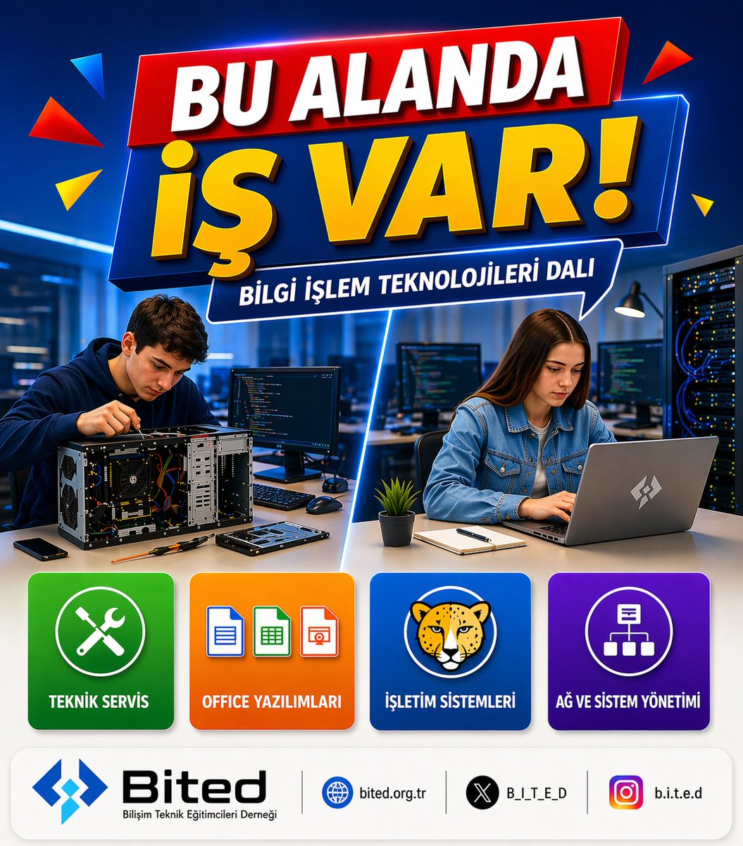 Bilişim Teknolojileri alanına yönelik yeni dal önerimiz olan "Bilgi İşlem Teknolojileri" dalı, sektörde artan ihtiyaç doğrultusunda yüksek istihdam potansiyeline sahip bir alandır.