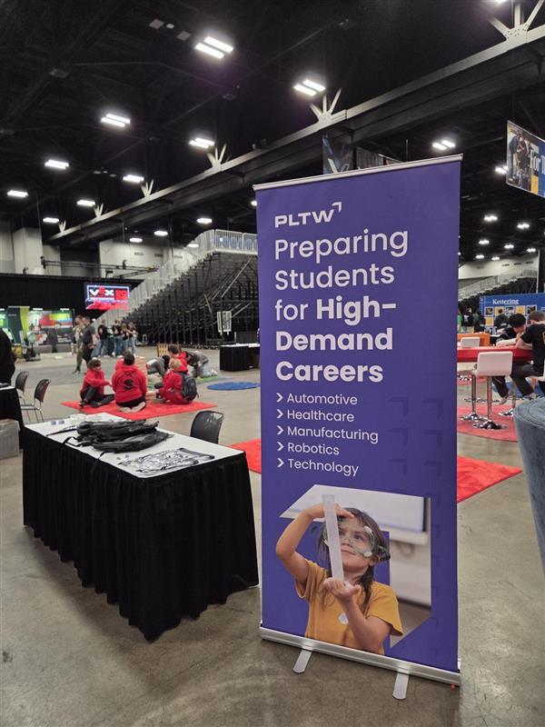 PLTWorg's tweet image. PLTW is at @VEXRobotics #VEXWorlds 2026

Stop by the PLTW Student Lounge and say "HEY!"  👋

#PLTW #STEMeducation #learning #EdTech #STEM #teaching #PBLChat