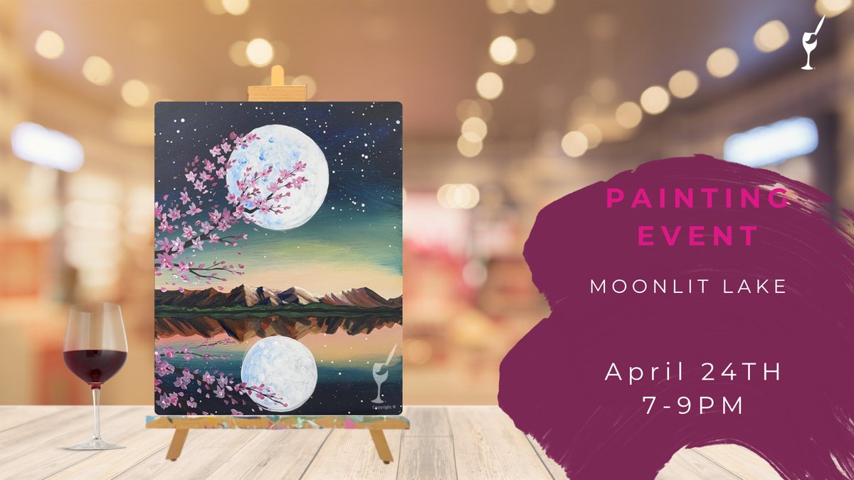 PWATMansfield's tweet image. Join us this Friday at 7:00 for Moonlit Lake! 🎨✨ Reserve your spot now and create a stunning masterpiece. Who's in? #PaintAndUnwind #CreativeNight #paintandsip