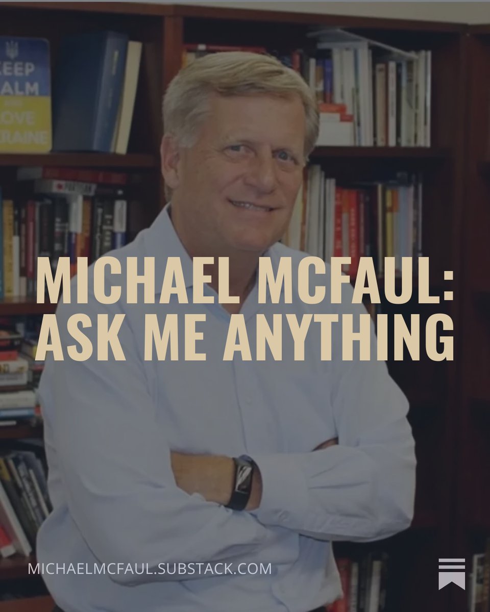 I'll be hosting a Q+A with my Substack subscribers this Friday, 24 April, 12PDT/3EDT. More details on registration to follow: michaelmcfaul.substack.com/p/michael-mcfa…