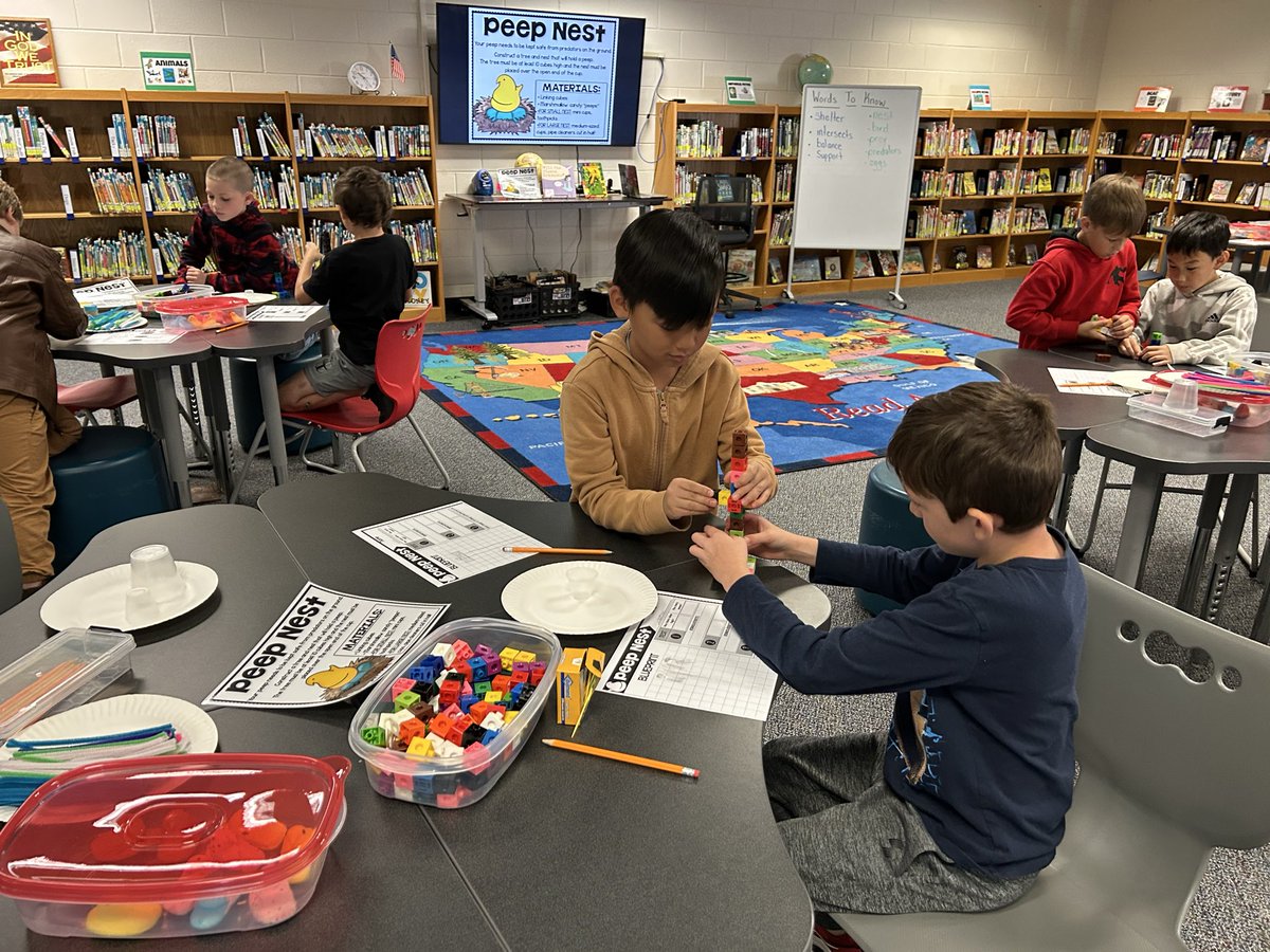 MoniqueStLouis2's tweet photo. Students engaged in STEM activities about birds, their nest, predators, pray, math, and engineering! https://t.co/SnTBaQykcx