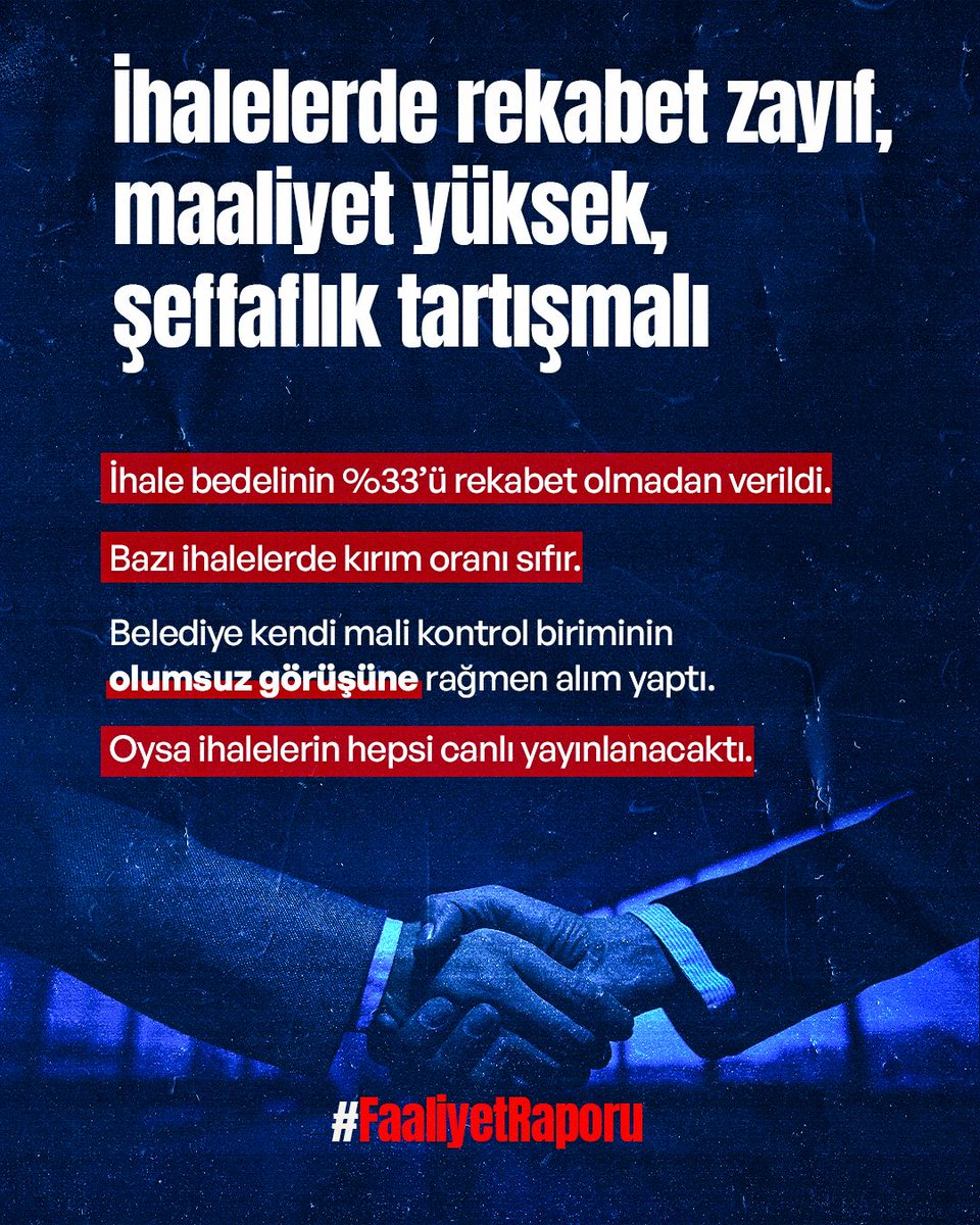 19 Marttan sonra apar topar iptal edilen ihaleler, aslında #FaaliyetRaporu içinde ki usülsüzlüklerin itirafı gibi