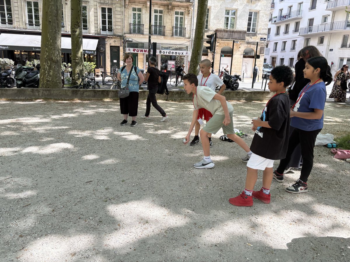 GrantonPrimary's tweet image. Taking our best shot in Bordeaux 🎯🇫🇷  Year 6 are rolling, aiming and cheering each other on!  
#Pétanque #GrantonFamily #ExcellenceForAll #Leadingtheway #TuringScheme
