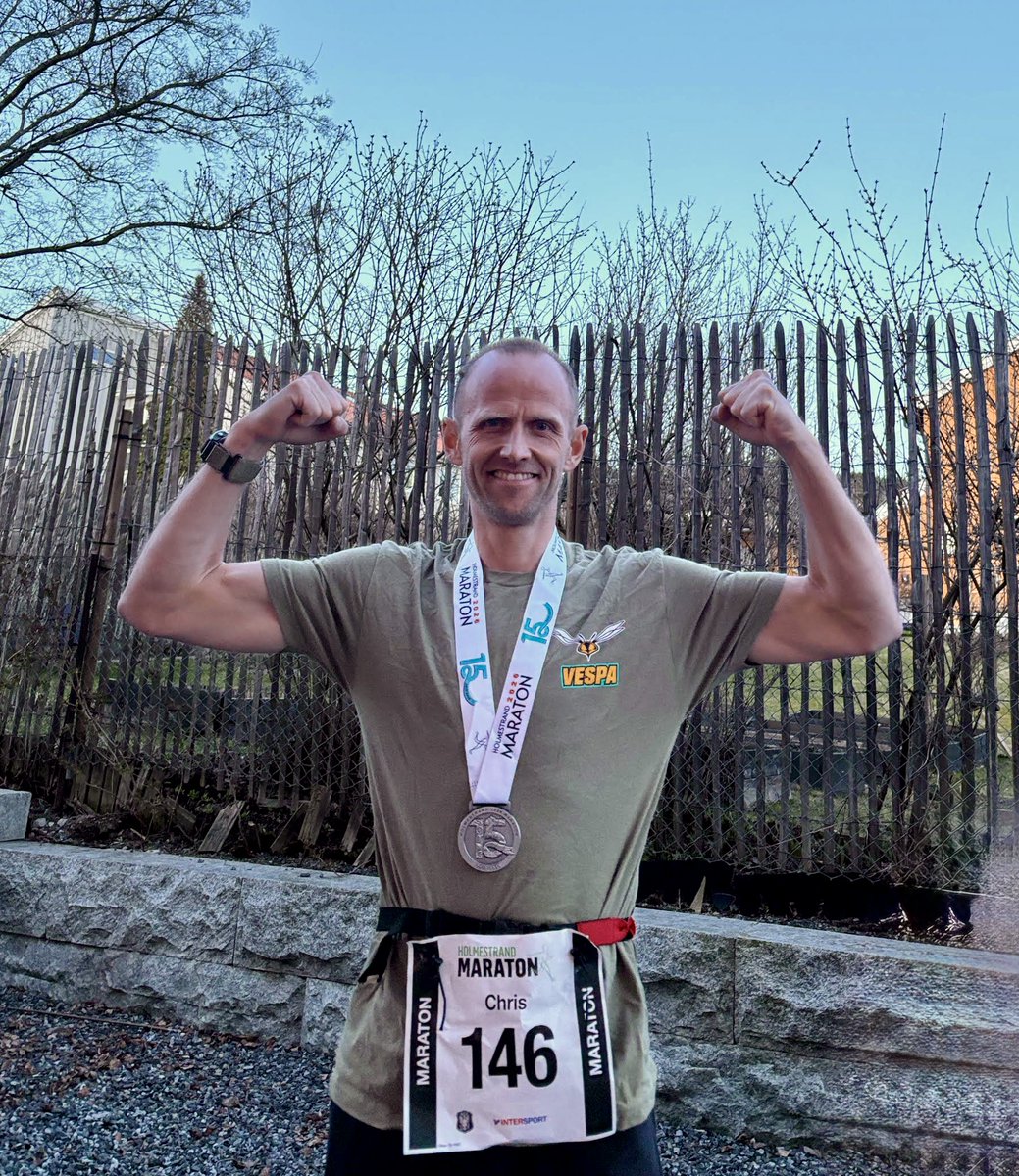 VESPAPower's tweet photo. 💥VESPA/OFM ATHLETE SPOTLIGHT: CHRIS NERLI

Congrats to International Ambassador (Norway) Chris Nerli for completing the Holmestrand Marathon with a time of 2:57, coming in 7th OA and 2nd AG!! Chris has been using Vespa for 5 years and implementing OFM nutrition. This has helped him with endurance and recovery, he is able to train fasted but knows how to use carbs strategically to maximize performance. Well done, Chris! Be sure to check out his recap below.

Ready to try Vespa and see what it can do for you?
Shop 🛒 here: https://t.co/vOsCO95y40

Have questions ❓❓ about OFM (Optimized Fat Metabolism) and how it works? Find out more here: https://t.co/KQAyRwxrqJ

Recap: 👇👇👇
“Yesterday’s marathon was completed as an integrated part of my Ironman preparation rather than as a standalone peak race. The preparations were therefore different from a traditional marathon build up, with no specific marathon blocks and relatively few long, long runs, but with consistent and structured training following the OFM principles over the past six months.
Based on stable performances and strong development during this period, the goal was still set to break three hours. The lead up to race day felt controlled and confident, and the support from Peter Defty contributed positively both mentally and practically before the start. The nutrition strategy was simple and well tested, using Vespa both before and during the race, with cola taken after approximately 35 km for additional readily available energy towards the finish.
The race was paced conservatively, with the first 25 kilometers feeling smooth and controlled. Fatigue increased gradually, and especially after 35 km the effort became physically demanding, but by consciously increasing intensity, maintaining focus on technique and relying on mental discipline, pace could be sustained.
The final kilometers were finished with a long sprint. The final time was 2:57:43, resulting in seventh place overall and second place in the 45–50 age group. The result confirms that long term consistency, combined with proper pacing, nutrition and experience, enables strong marathon execution even without a full marathon specific training cycle, and provides a solid platform moving forward toward Ironman. A special thanks to Vespa for being a reliable part of the fueling strategy.”

#vespaathlete #fueledbyvespa #beatthebonk #marathon #ofm #strategiccarbs #betterthanketo #enduranceracing #recovery #MetabolismMatters
