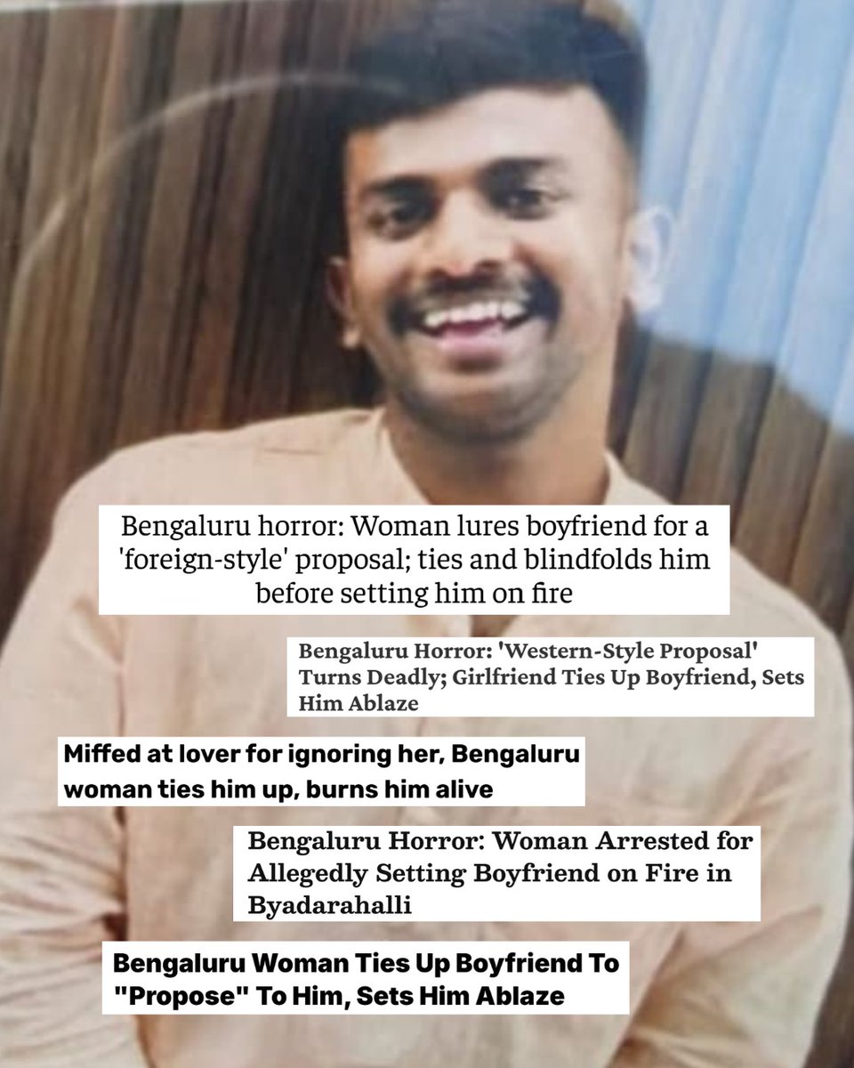 Deshbhakt24X's tweet image. Horrifying murder in Bengaluru: Woman lures boyfriend into a "proposal" trap, ties &amp;amp; sets him on fire. 🕯️💔 Motive cited as relationship issues. Accused arrested.

#deshbhakt24 #Bengaluru #Crime #BreakingNews #India #Justice #News