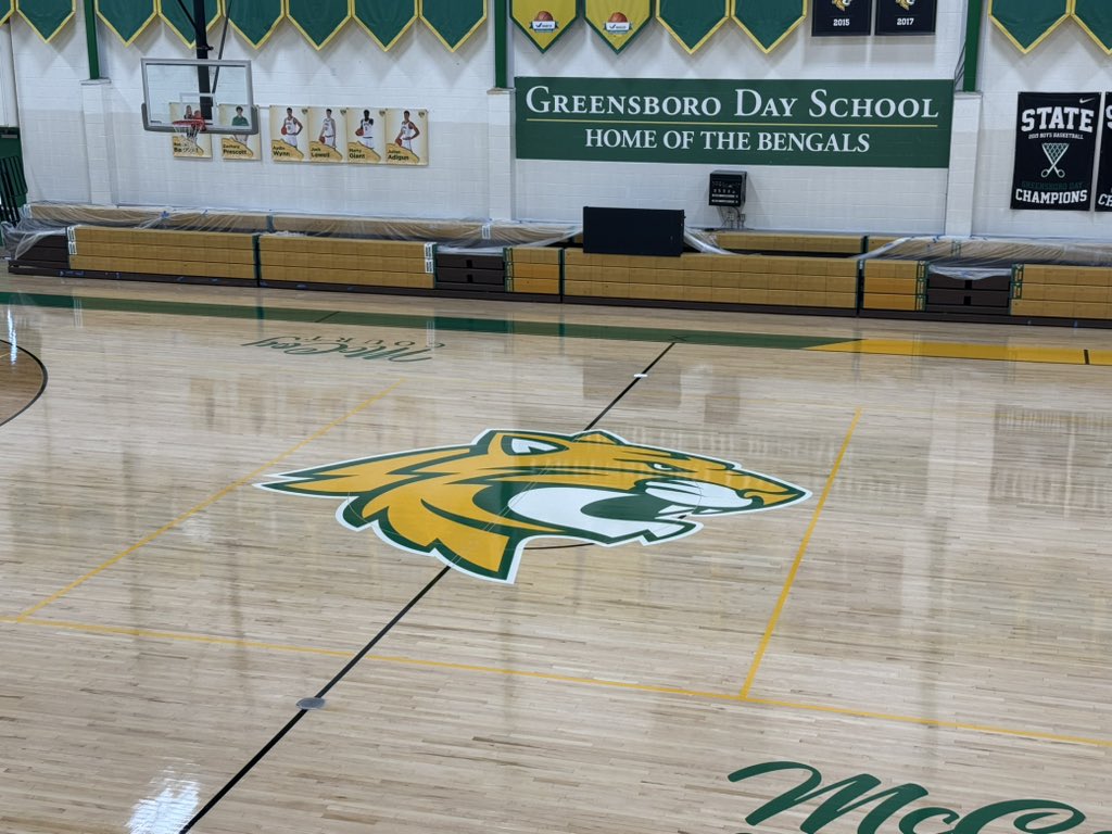 Excited about the new look on McCoy Court in Dillard Gymnasium! #gdshoopfam
