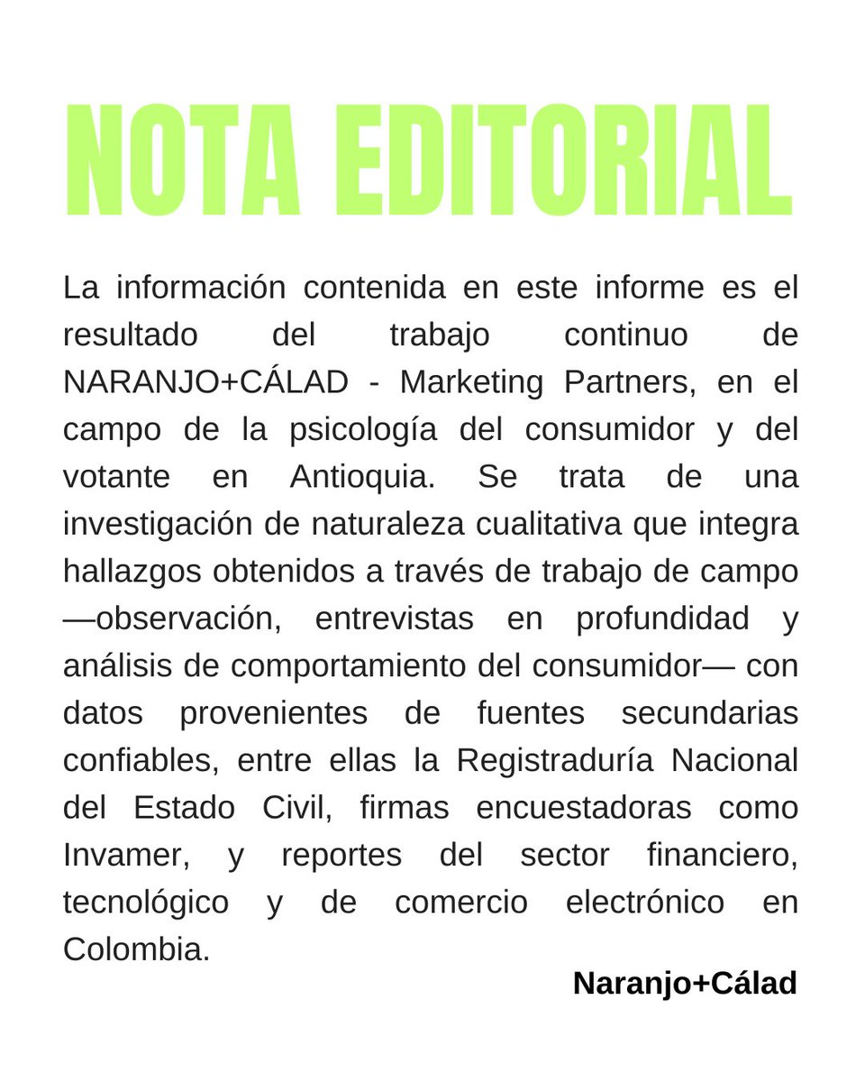 naranjocalad's tweet photo. Cada dos años publicamos el Perfil del Consumidor Antioqueño porque la región que imaginan muchas agencias y gerentes de marketing ya no coincide con la que vive en los datos. La versión 2026 es la más urgente que hemos escrito. Más info en https://t.co/u3t7OHBBrS https://t.co/hiv8LPyTEH