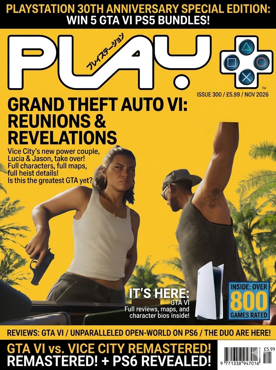 itsmalicel's tweet photo. AI can now recreate a 90s PlayStation magazine cover so convincingly, you’d swear it came off a newsstand shelf. https://t.co/OhTo5yVPL7