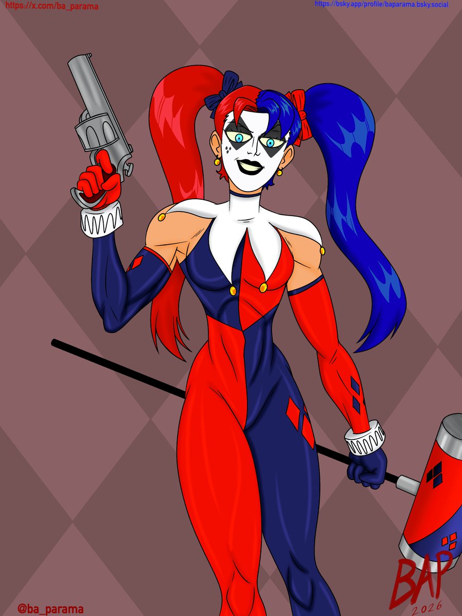 ba_parama's tweet image. Harley quinn🃏
#harleyquinn #harleenquinzel #redesign #fandesign #dccomics #digitalart #procreate