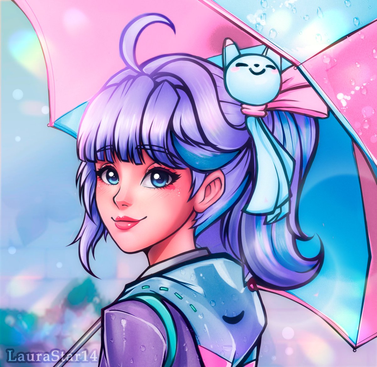 Laurastar142's tweet photo. Cloudy Day Kiriko ☁️💜- Overwatch Fan Art

#Kiriko #Overwatch #OverwatchFanArt #OverwatchArt https://t.co/rV7MAZ9QIi