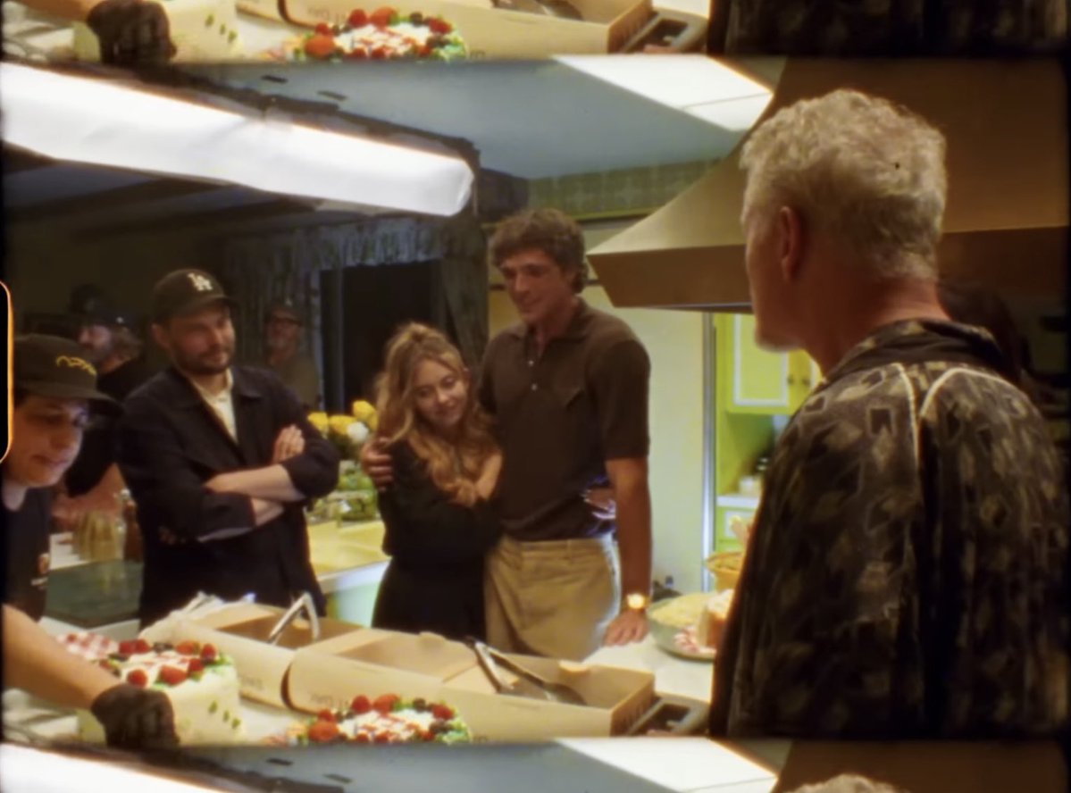 Sydney Sweeney and Jacob Elordi behind the scenes of Euphoria s3, episode 2.