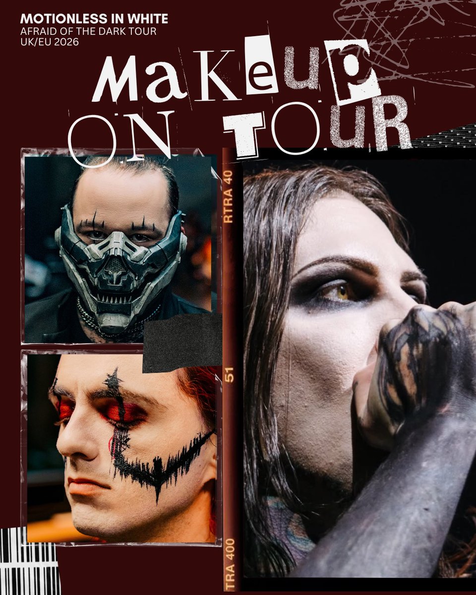 SWITCHBLADEFUCK's tweet photo. For anyone interested in the makeup a few of the Motionless boys were wearing on the Afraid Of The Dark Tour, here is a product breakdown thread for you!! All put together by their talented MUA @_KateReynolds 🫶

Read below ↓↓↓

📸: @CoalPoetMedia &amp; @/soph_ditchfield (IG) https://t.co/sXQ8ZoWtgK