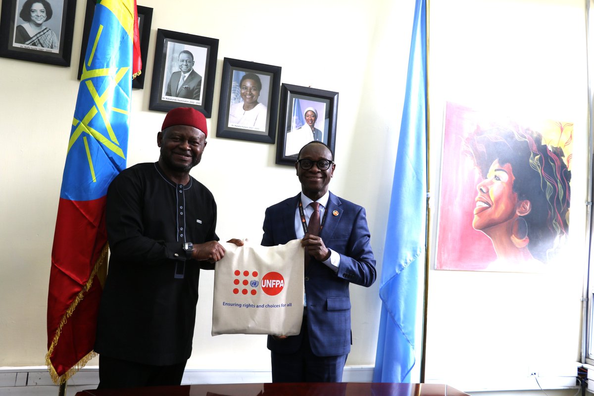 UNEthiopia's tweet image. The @UNEthiopia Head @Ozonnia met with @UNFPAEthiopia leadership team to discuss priorities &amp;amp; ongoing work on health, youth, gender equality, digitization &amp;amp; peacebuilding, emphasizing a more coherent #UN approach that delivers results at scale for #Ethiopia’s development needs.