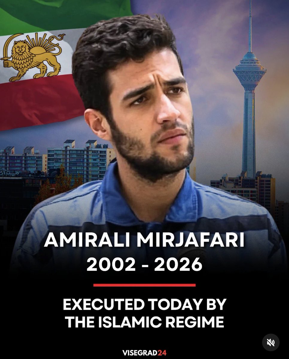 visegrad24's tweet image. The 24-year-old Iranian student and computer technician Amirali Miriafari was hanged by the Islamic regime in Iran today.

He was arrested during the anti-regime protests in January and accused of setting the Gholhak Grand Mosque in Tehran of fire

Rest in Peace Amirali 💔