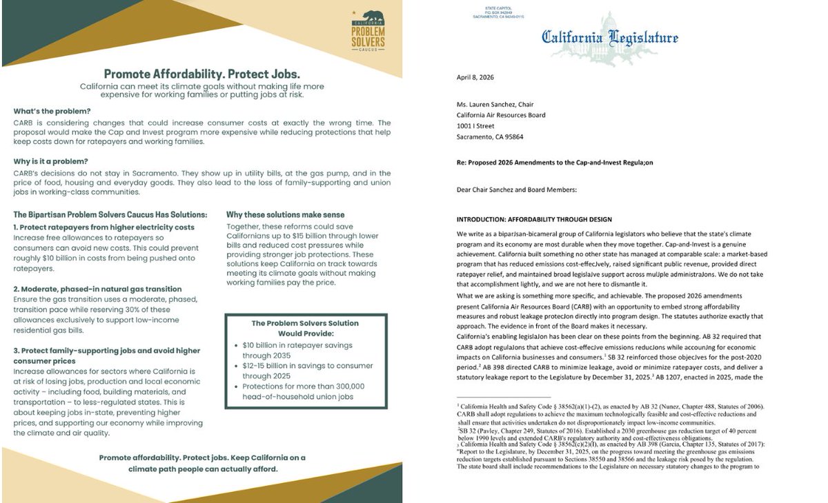 California Problem Solvers Caucus tweet media