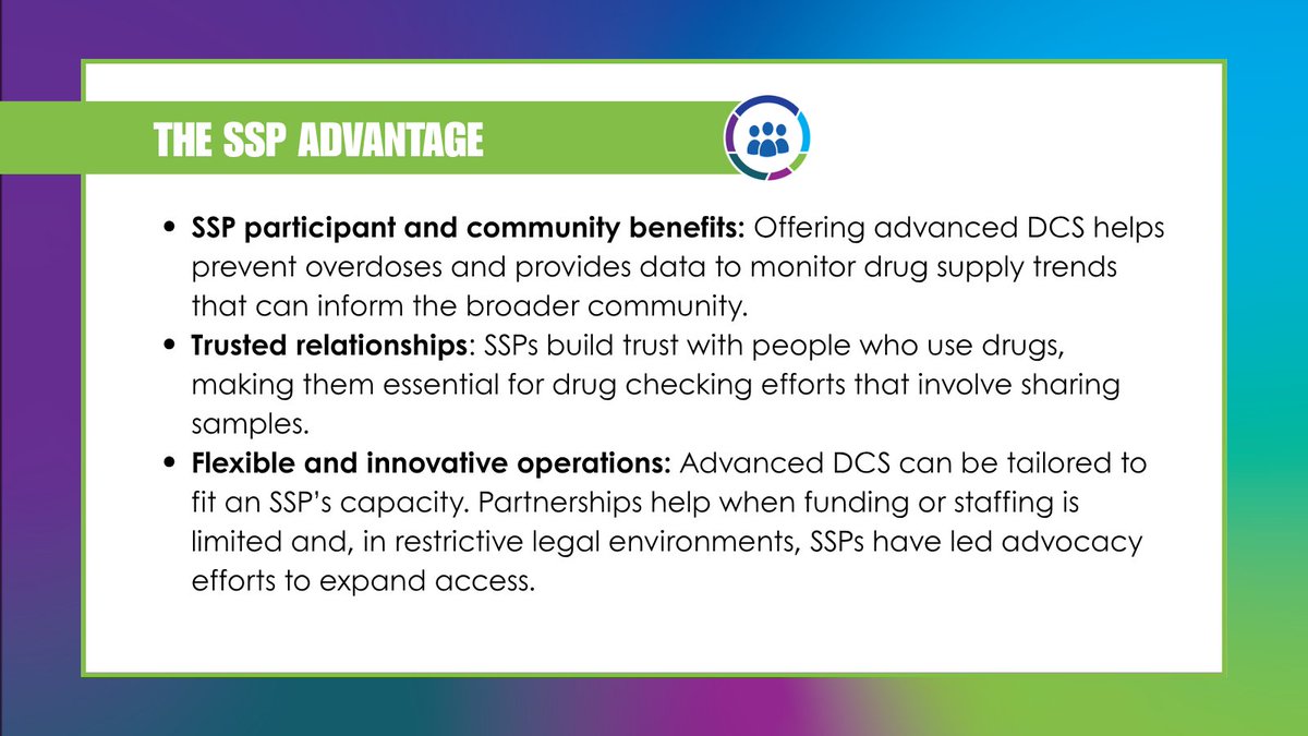 HarmReduction's tweet image. 🧵 The more people know about their drug supply, the safer they can be. #SyringeServicesPrograms (#SSPs) have been saving lives through their drug checking work, moving beyond test strips to working with advanced equipment. NHRC, in collaboration with our partners, has published