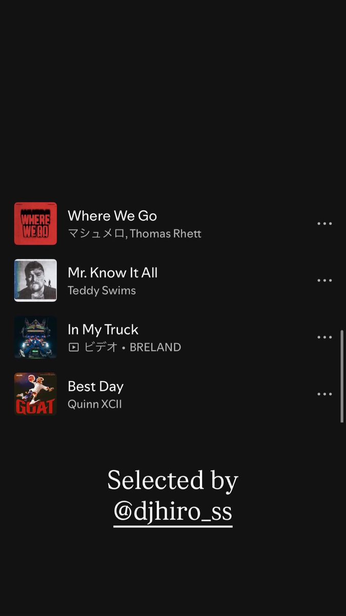 djhiro_ss's tweet photo. 無料で音楽が楽しめるアプリ

Spotify にて

SANCTUARYの仲間達と
新しいプレイリストを更新しました🆙

自分はこの4曲をセレクト

さまざまな場所でお楽しみください!!

良かったらチェックして
@BAR_SANCTUARY にも遊びに来てくださいね✌️

https://t.co/r6ZDQR6CUG https://t.co/S6Aj4voeLD