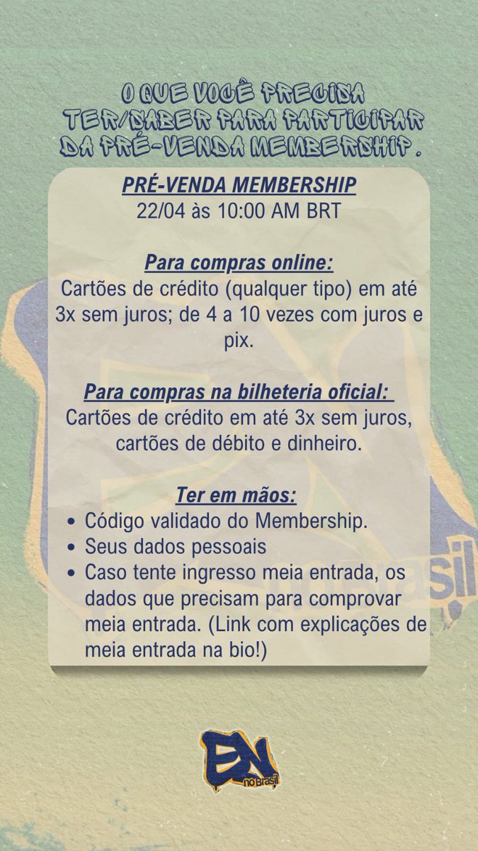 EN- no BRASIL 🇧🇷 | 04.07 tweet media