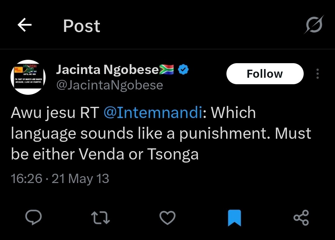 Kgoshigadi_TT's tweet photo. Some of us we warned you. You can't for a movement the agenda is to hate fellow blacks.
The Africans ancestors are not sleeping.
Goodnight @JacintaNgobese https://t.co/SadskX3Yu0