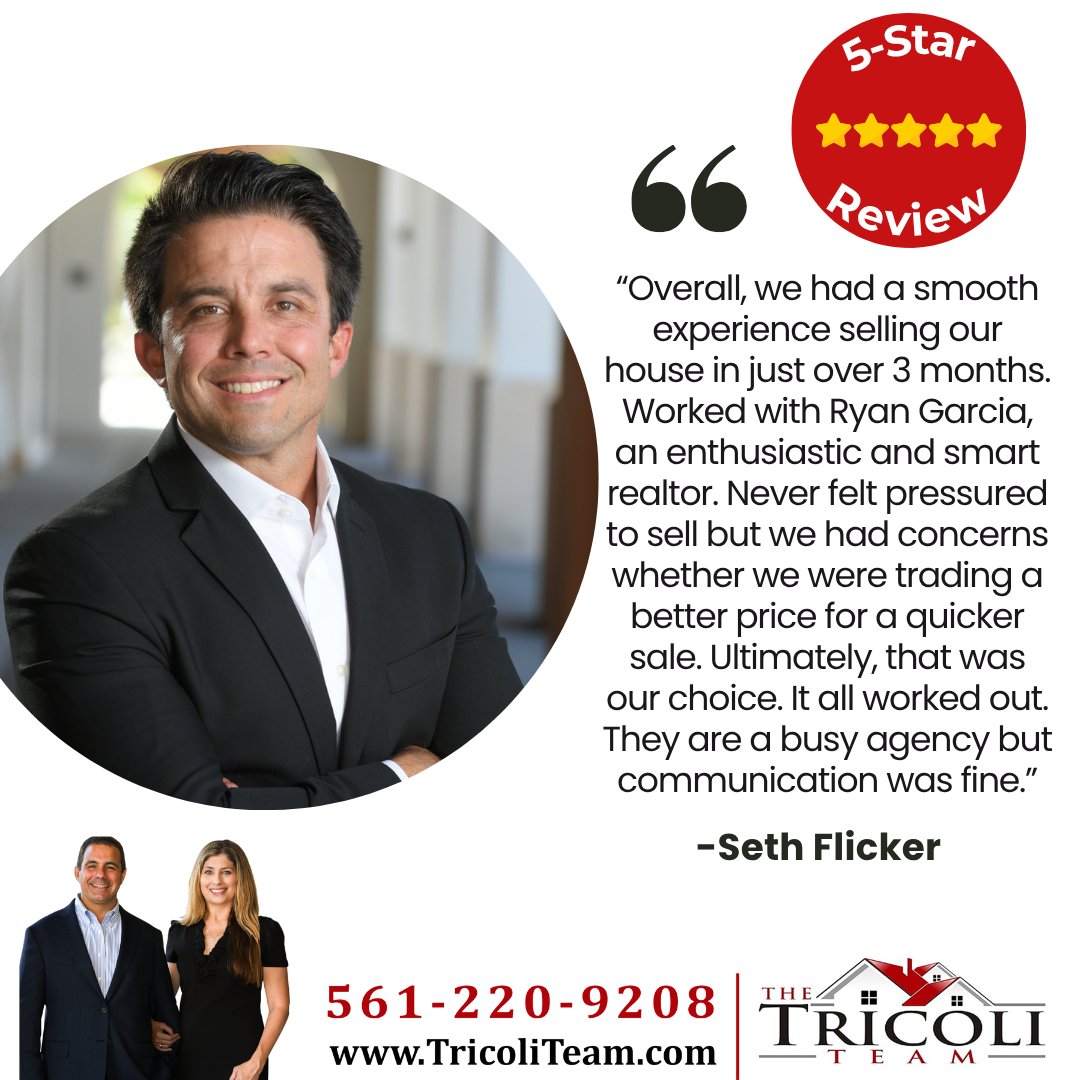 realtypalmbeach's tweet image. Thank you for your 5-star rating. We are committed to maintaining the level of excellence you’ve experienced. 🙌❤️

#TestimonialTuesday #RealEstate #RealtorLife #RealEstateAgent #FloridaHomes #Realty #SouthFloridaRealEstate #TheTricoliTeam