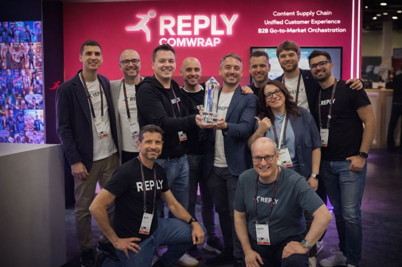 _Reply_US's tweet photo. Live at Adobe Summit 2026 🚀

At Booth #2641, Comwrap Reply shows how AI + automation power campaigns in seconds!

Try our photo booth and see it live 🎰

Proud winners of the Adobe CXO Emerging Partner Western Europe Award 🏆 https://t.co/LUFr6wwgbk