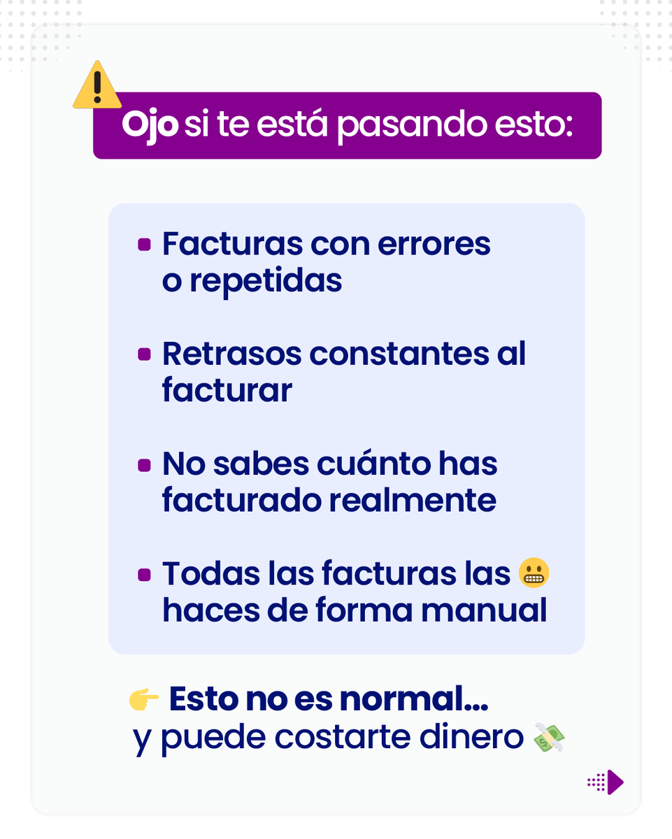 GuruSoftLatam's tweet photo. ¿Tu facturación electrónica realmente está en orden? 👀

A veces los errores no son tan evidentes:
datos que no coinciden, valores incorrectos o registros incompletos 😬

Mira estos tipos, descúbrelos y toma acción a tiempo. https://t.co/EKG9rH7rqf