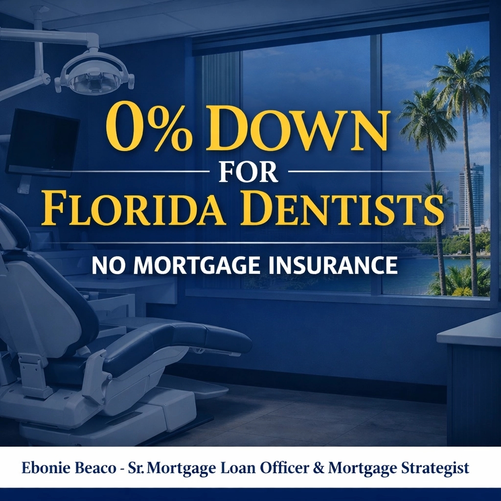 HomeLoansWork's tweet image. FL Dentists, buy with $0 down &amp;amp; no mortgage insurance! Let’s build your wealth.

Ebonie Beaco | Mortgage Strategist &amp;amp; Senior Loan Officer
Home Loans Network NMLS #2389954 | #320841
PH: 312-392-0664 | HomeLoansNetwork.com
#Florida #Dentist #RealEstate