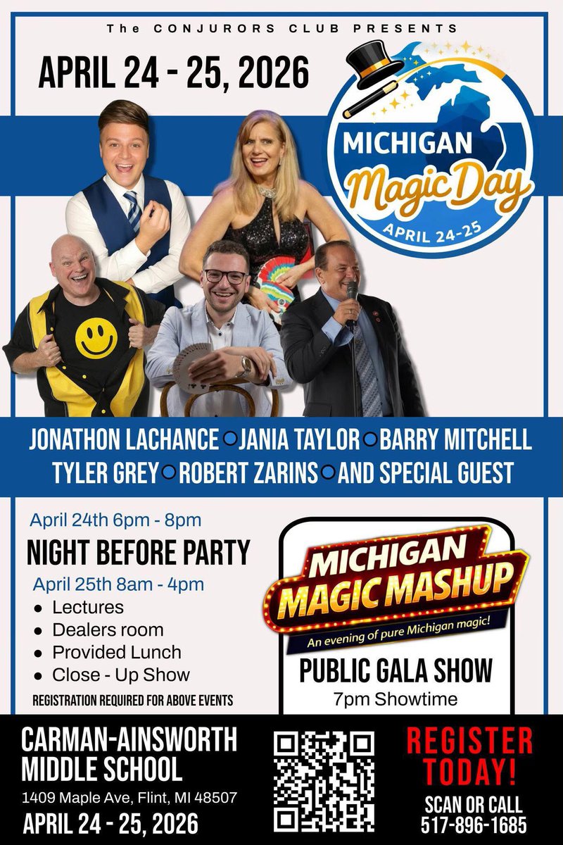 randmag's tweet photo. Magicians:

Reminder of Michigan Magic Day!

Please share or repost on your social media. https://t.co/MdGefFj3Ak