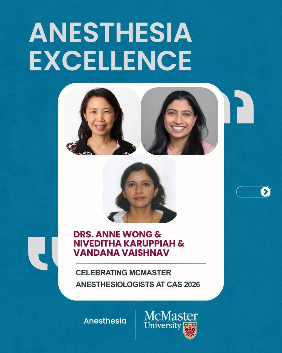 McMaster Anesthesia tweet media