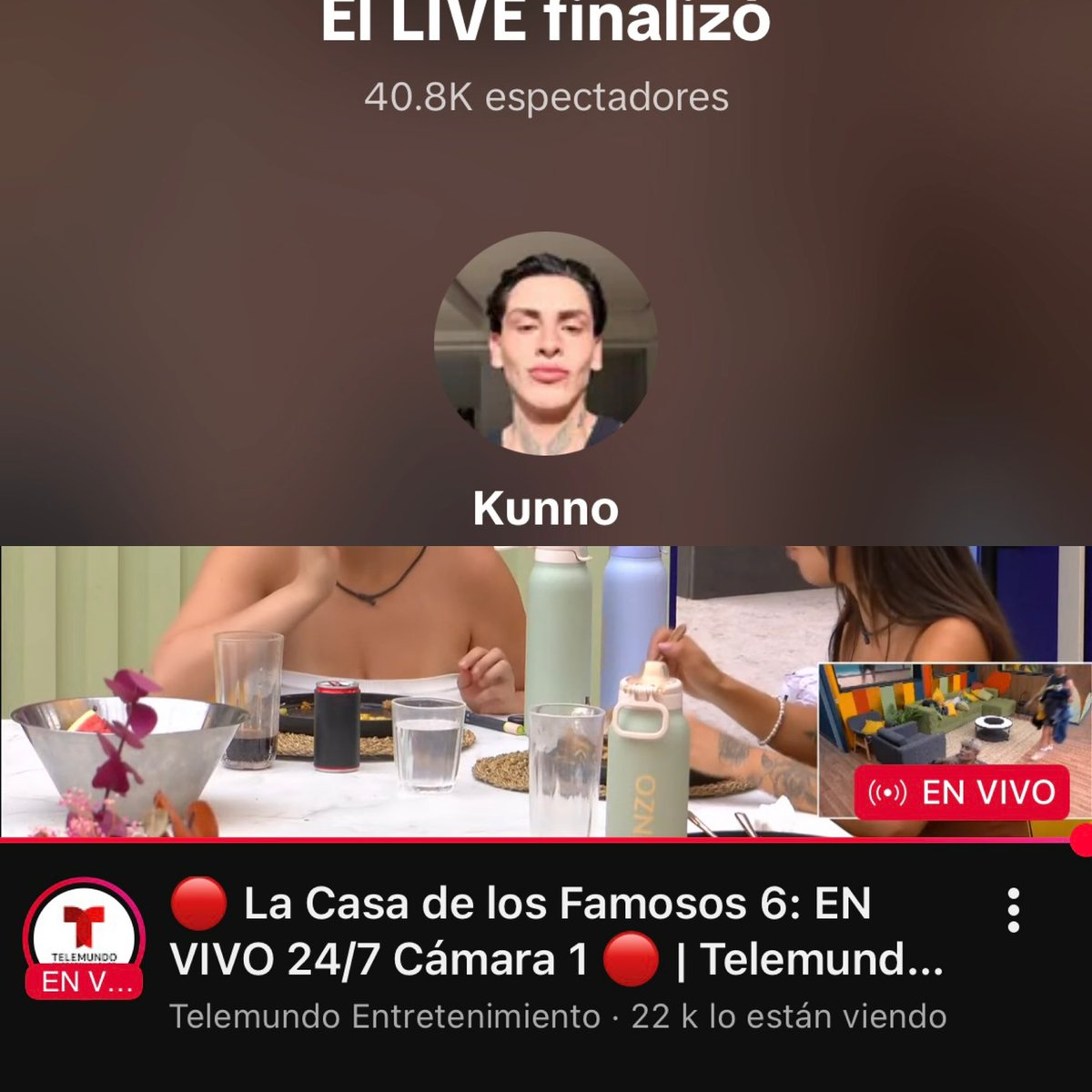puenteadriana88's tweet photo. El Live de Kunno tuvo casi el doble de espectadores que la Casa.

#LCDLF6 https://t.co/R3HGcHxng3