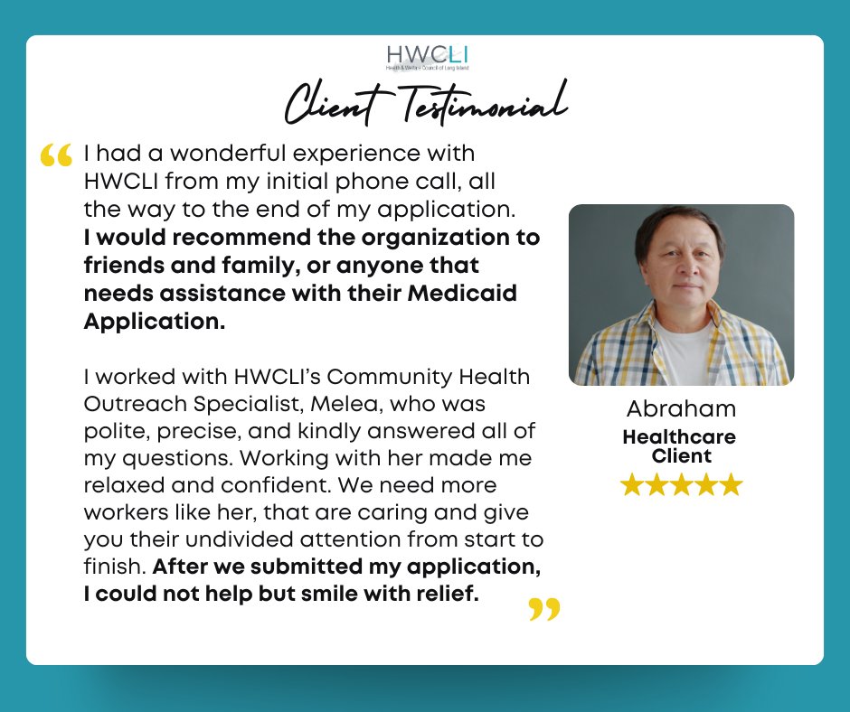 HWCLI's tweet image. This #TestimonialTuesday we are reminded why our work matters. From the very first call to an application submission, our team is committed to making every step feel clear, supportive, and stress-free.