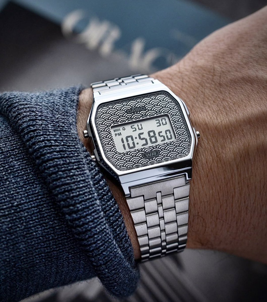 woachtung's tweet image. Casio'nun, geleneksel Seigaiha motifli kadranına sahip yeni modeli; A159WEVJ 🇯🇵
#casio