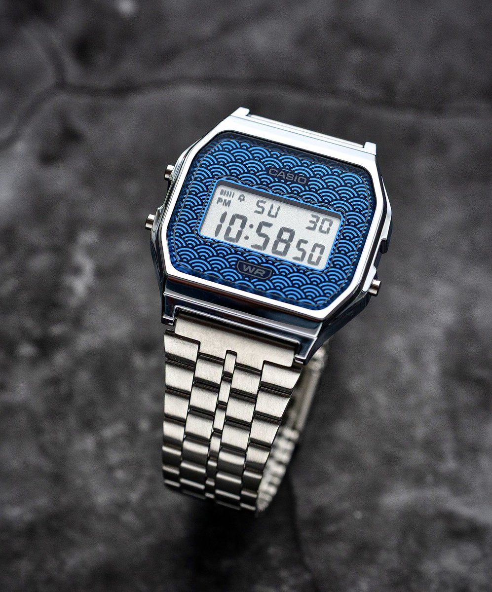 woachtung's tweet image. Casio'nun, geleneksel Seigaiha motifli kadranına sahip yeni modeli; A159WEVJ 🇯🇵
#casio