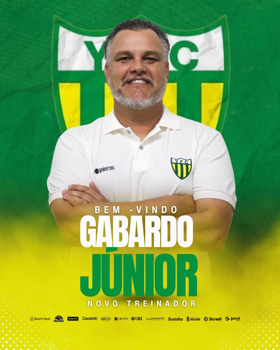 ypirangafc's tweet photo. Gabardo Júnior é o novo treinador do Ypiranga 🔰

O Ypiranga anuncia Gabardo Júnior (43 anos) como novo técnico para a sequência da Série C. Licença A da CBF, chega com o auxiliar Anderson Sedrez.

Bem-vindo, professor! Vamos juntos! 💛💚🔰 https://t.co/9fe2MOoQtI