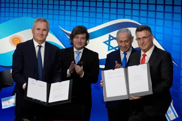 Canciller <a href="/pabloquirno/">Pablo Quirno</a> Ya que estuvo en #Israel firmando los “Acuerdos de Isaac”para traer empresas israelíes a la Argentina, ¿reclamó que la empresa israelí NAVITAS -junto al usurpador británico-va a explotar petroleo en nuestras Islas Malvinas, violando Resoluciones de Naciones