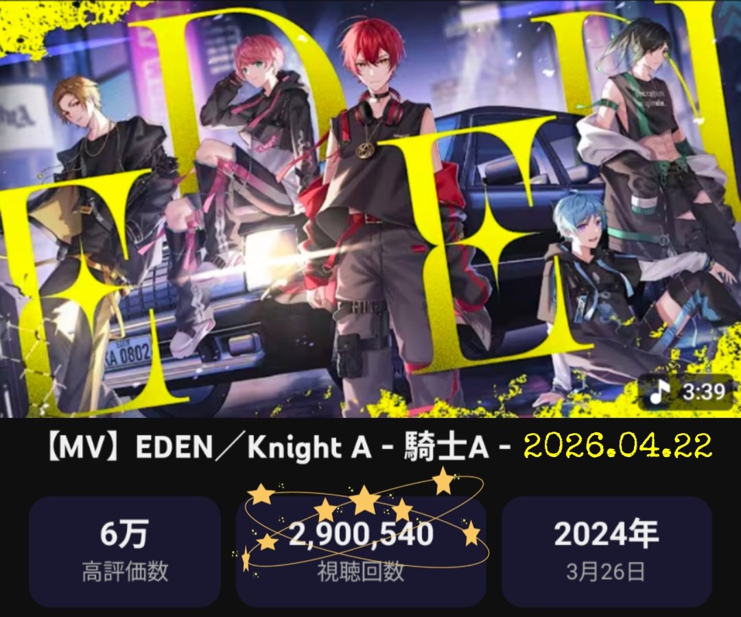 choco_37v's tweet image. フェスのEDEN組も大好きすぎ

◇ ♡ ♧ ♤
#騎士X - #KnightX - 

 ⚔️ #EDEN ⚔️

✨congratulations✨
2,900,000 views more !!🎉

❤︎youtube❤︎
youtu.be/LmJDJn5L38Y?si…

#ばぁうくん
#しゆんくん
#てるとくん
#タケヤキ翔くん

#KnightA
#騎士A
#そうまくん
#まひとくん