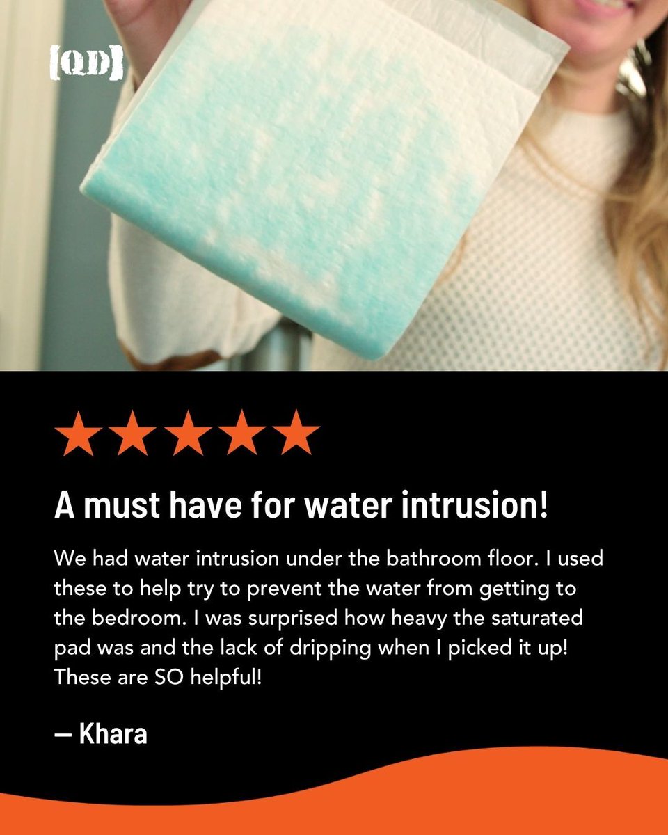 QUICKDAM's tweet image. ⭐⭐⭐⭐⭐
“A must have for water intrusion!”

That’s Quick Dam Mats doing exactly what they’re designed to do. Check out how Khara put them to work. 

hubs.la/Q04c_kz_0

#TestimonialTuesday #CustomerReview