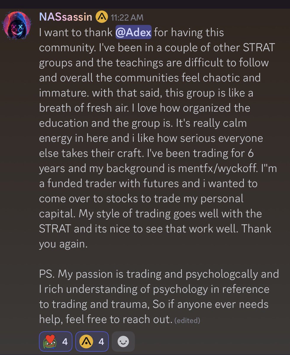 AdexTrades's tweet photo. One of our members shared this today.

This is why we built this community 🙏🏾 https://t.co/RVYZ30Lzs4