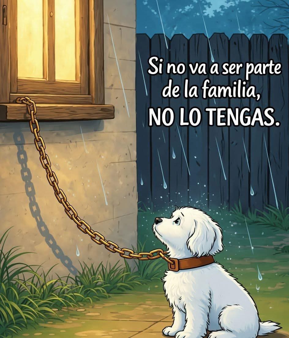 💔😭
No seas cruel y mi$3r4ble!
Un perrito no es una alarma, tampoco un guardian!
Es un alma noble, leal e incondicional, es parte de la familia más íntima!
Se merecen amor, cuidados y protección! 
Si no lo vas a traer así, no lo tengas y no lo hagas sufrir!