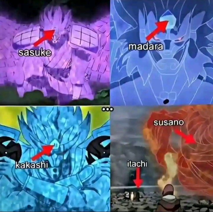 Itachi protects his Susanoo.