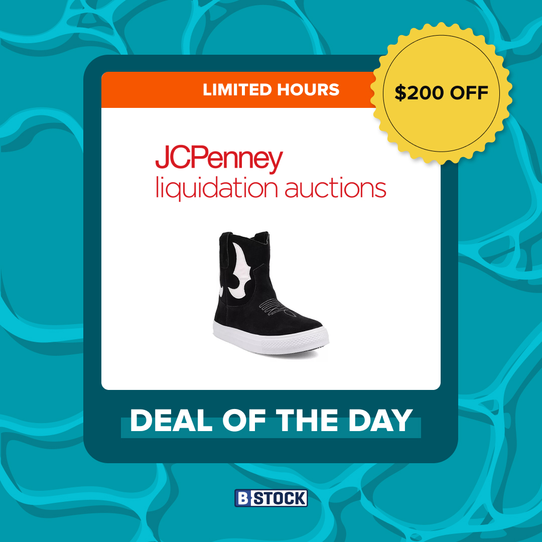 👟 $200 OFF JCPenney Footwear | Deal of the Day 🔥

Take $200 off this new condition footwear lot with everyday styles across men’s, women’s, and kids’ categories.

‼️ Less then 24 hours on this one. Listing closes tomorrow (4/22) at 3PM EST.

Jump in before it closes 👇