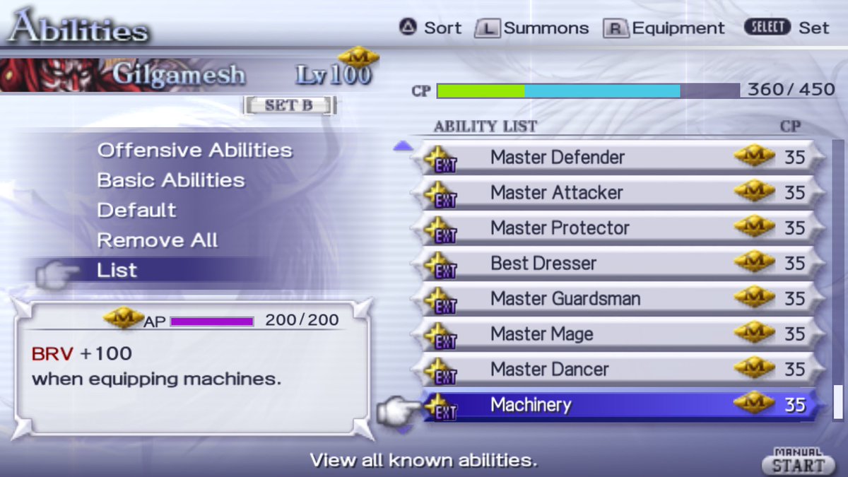 IAmZaCaptain's tweet photo. #Dissidia012 Really happy to mark Gabranth and Gilgamesh completed in the "Mastered All Abilities" part. Only 29 more to go! #StillNoAPDay

Next streams will cover the Labyrinth runs, likely the final Accomplishments to be finished once I'm done with AP and collecting gear. https://t.co/SZJcjGEd0i
