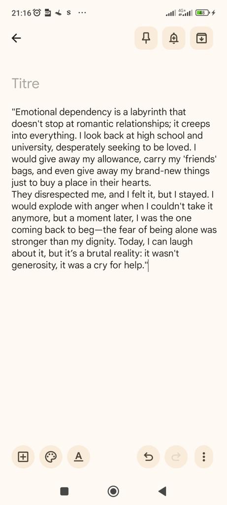 NdaRuth98834's tweet image. "I'm sharing my story to encourage you: don’t be ashamed. For a long time, I confused being kind with being dependent, losing myself for others. We heal together. Feel free to share your own stories in the comments or DMs. 🙏🏾✨ #EmotionalDependency #Healing #SelfLove"