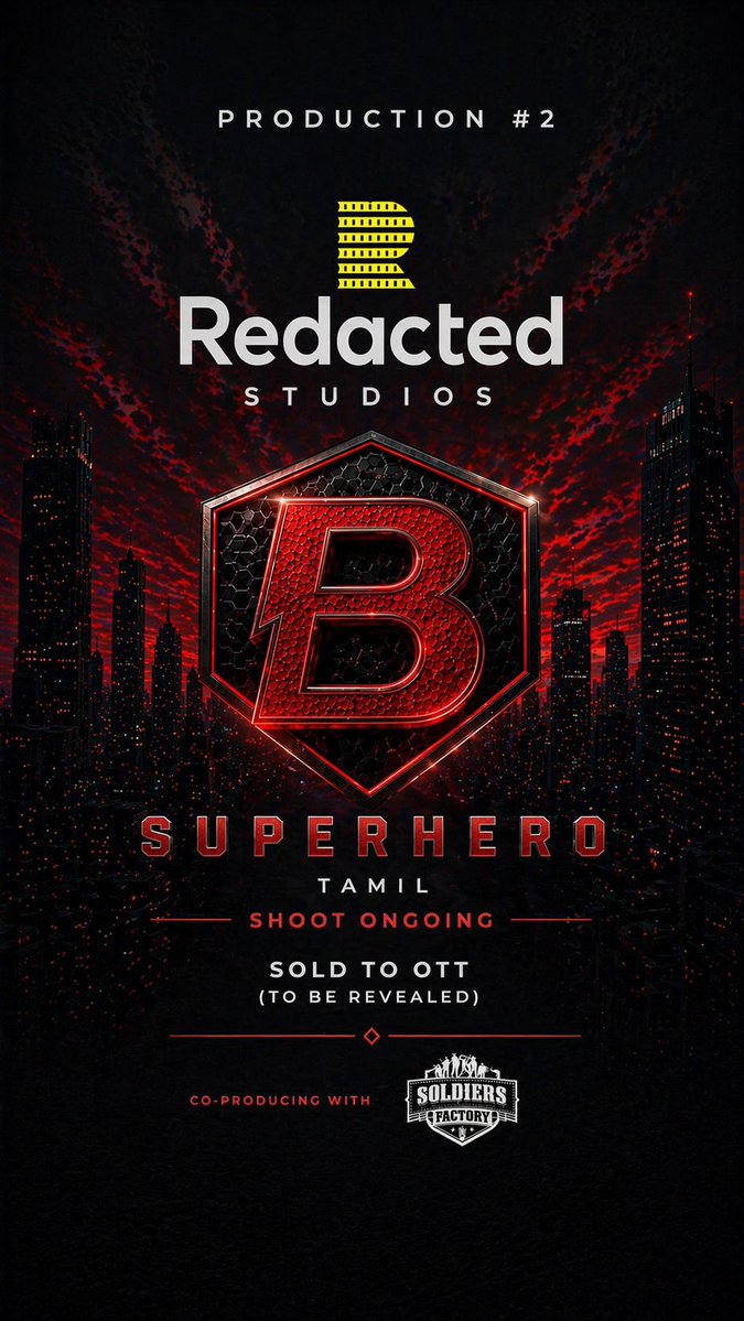 RedactedStud1os's tweet image. Announcing #3 soon following the success of #1 Swari Agra and #2 Superhero (pre theatrical) 

Super excited for this one 🎥