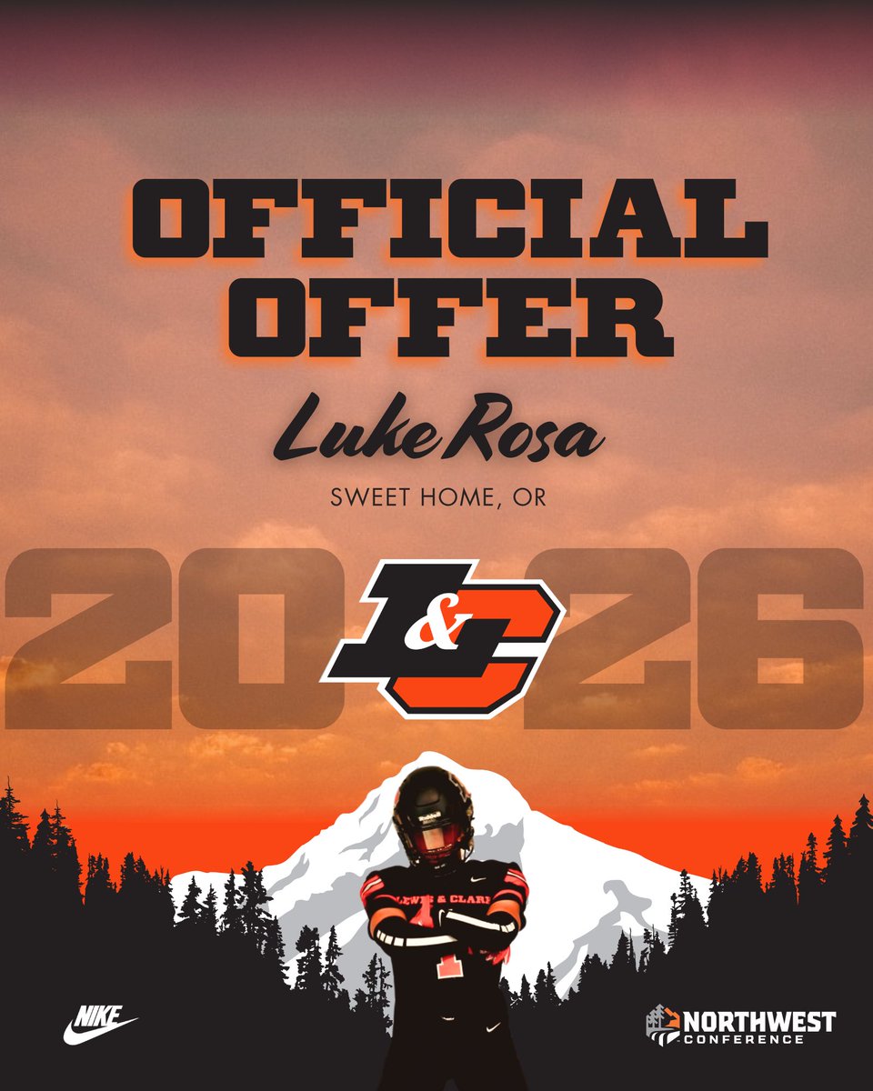 LukeRosa2108's tweet image. I’m so grateful to receive an official offer from Lewis and Clark @LCOttsFB @Coach_DanFields I’m looking forward to seeing the campus on my visit here next week. #classof2026 #FootballRecruit
