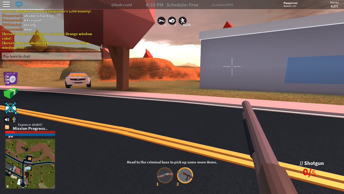 pauperoni's tweet photo. @badimo First one is my oldest sc of Jailbreak in 2018, randomly taken in old town. Next one is me and my first partner in crime's loadouts on our cars. Then one time my Monster got stuck in a funny way, and then there's one of me hitting lvl 50 on cop team in OG season 2 https://t.co/hJAJmpm02E